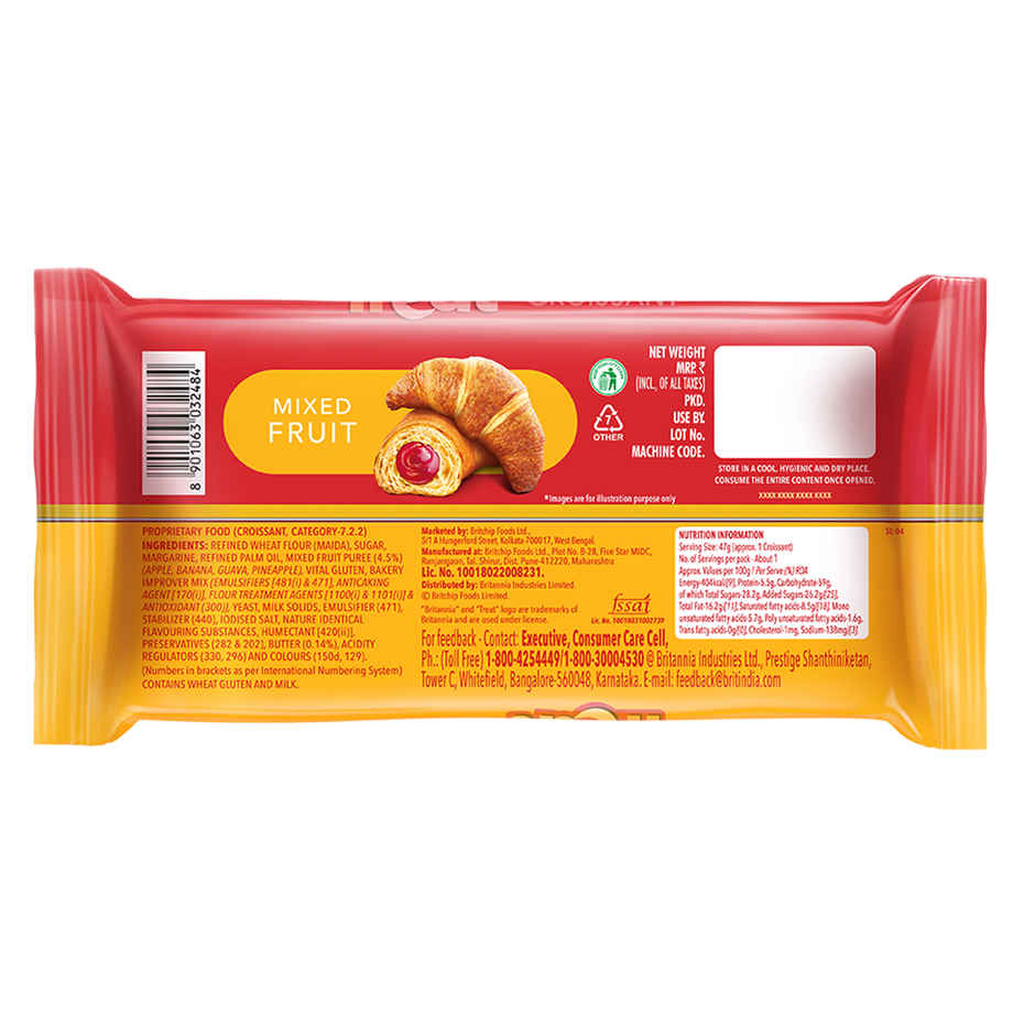 Britannia Treat Croissant - Mixed Fruit